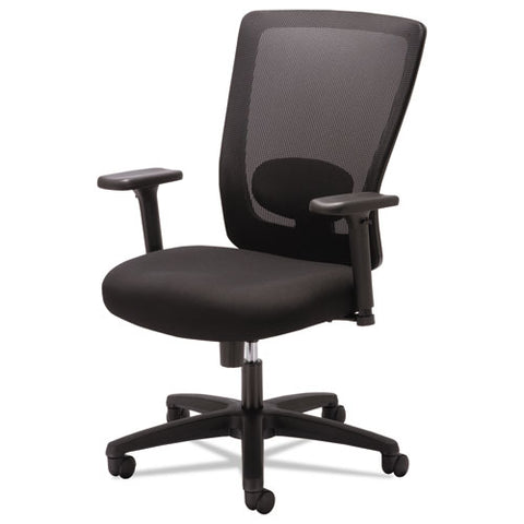 Alera Envy Series Mesh High-back Swivel-tilt Chair, Supports Up To 250 Lbs., Black Seat-black Back, Black Base