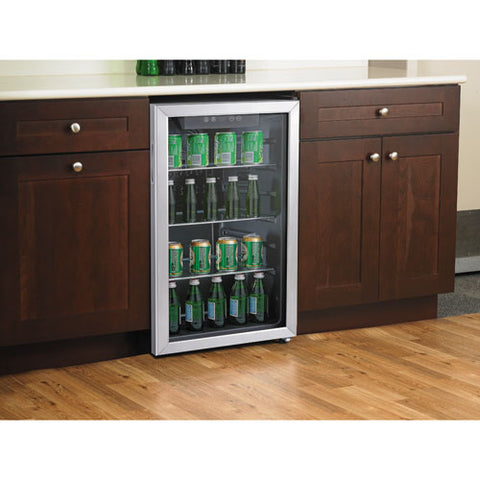 3.4 Cu. Ft. Beverage Cooler, Stainless Steel-black