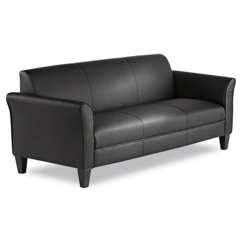 Alera Reception Lounge Furniture, 3-cushion Sofa, 77 X 31.5 X 32, Black