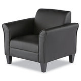 Alera Reception Lounge Sofa Series Club Chair, 35.43'' X 30.70'' X 32.28'', Black Seat-black Back, Black Base