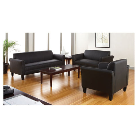 Alera Reception Lounge Sofa Series Club Chair, 35.43'' X 30.70'' X 32.28'', Black Seat-black Back, Black Base