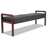 Alera Reception Lounge Wl Series Bench, 65.75 X 22.25 X 22.88, Black-mahogany