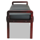 Alera Reception Lounge Wl Series Bench, 65.75 X 22.25 X 22.88, Black-mahogany