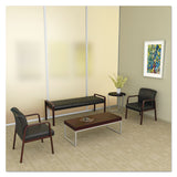 Alera Reception Lounge Wl Series Bench, 65.75 X 22.25 X 22.88, Black-mahogany
