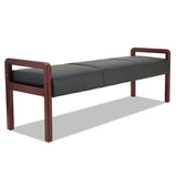 Alera Reception Lounge Wl Series Bench, 65.75 X 22.25 X 22.88, Black-mahogany