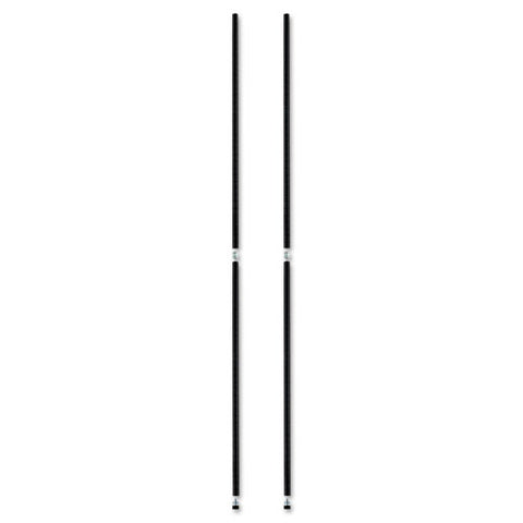 Stackable Posts For Wire Shelving, 36 "high, Black, 4-pack