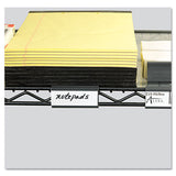 Wire Shelving Shelf Tag, 3" Long, Gray, 10-pack