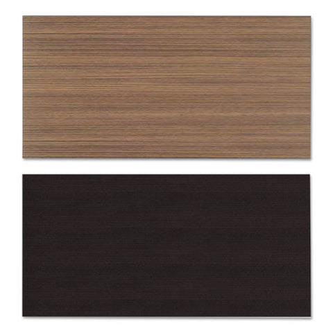 Reversible Laminate Table Top, Rectangular, 47 5-8w X 23 5-8d, Espresso-walnut