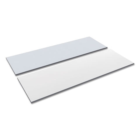 Reversible Laminate Table Top, Rectangular, 71 1-2w X 23 5-8d, White-gray