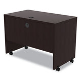 Alera Valencia Series Mobile Workstation Desk, 41.38" X 23.63" X 30", Espresso