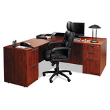 Alera Valencia Series Straight Front Desk Shell, 59.13" X 29.5" X 29.63", Medium Cherry