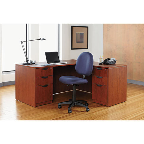 Alera Valencia Series Straight Front Desk Shell, 65" X 29.5" X 29.63", Medium Cherry