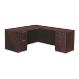 Alera Valencia Series Straight Front Desk Shell, 65" X 29.5" X 29.63", Mahogany