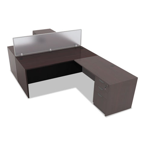 Alera Valencia Series Straight Front Desk Shell, 65" X 29.5" X 29.63", Mahogany