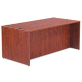Alera Valencia Series Straight Front Desk Shell, 71" X 35.5" X 29.63", Medium Cherry