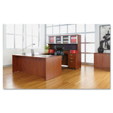 Alera Valencia Series Straight Front Desk Shell, 71" X 35.5" X 29.63", Medium Cherry