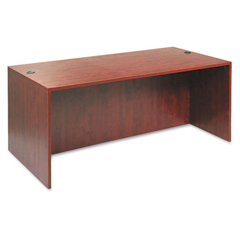 Alera Valencia Series Straight Front Desk Shell, 71" X 35.5" X 29.63", Medium Cherry