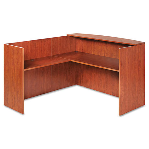 Alera Valencia Reversible Reception Return, 44 1-8w X 23 5-8d X 41 1-2h, Medium Cherry
