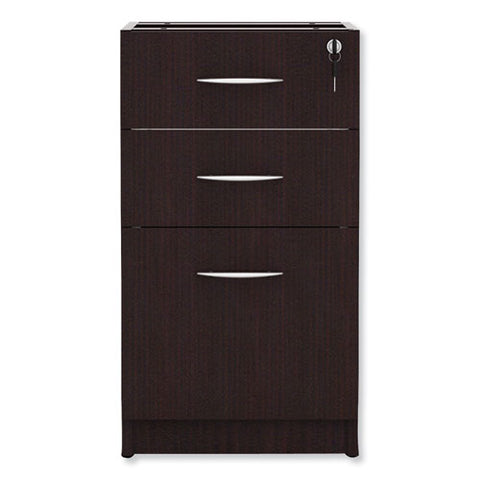 Alera Valencia Box-box-file Full Pedestal, 15.63w X 20.5d X 28.5h, Espresso