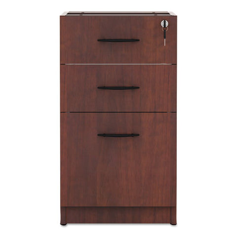 Alera Valencia Box-box-file Full Pedestal, 15.63w X 20.5d X 28.5h, Medium Cherry