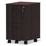 Alera Valencia Series Mobile File-file Pedestal, 15.38w X 20d X 26.63h, Mahogany