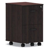 Alera Valencia Series Mobile File-file Pedestal, 15.38w X 20d X 26.63h, Mahogany