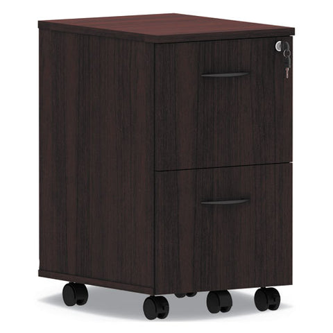 Alera Valencia Series Mobile File-file Pedestal, 15.38w X 20d X 26.63h, Mahogany