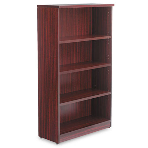Alera Valencia Series Bookcase, Four-shelf, 31 3-4w X 14d X 54 7-8h, Mahogany
