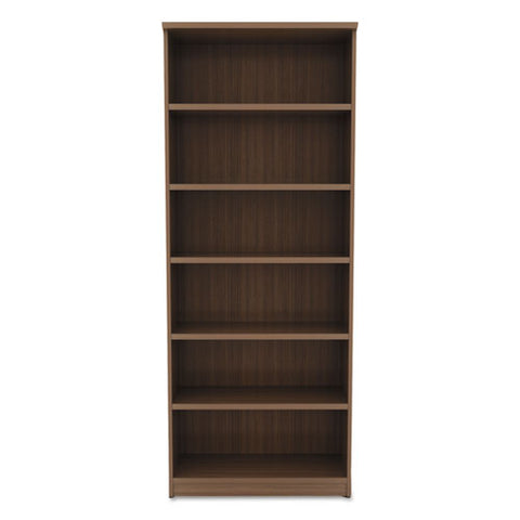 Alera Valencia Series Bookcase, Six-shelf, 31 3-4w X 14d X 80 1-4h, Mod Walnut