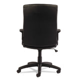 Alera Yr Series Executive High-back Swivel-tilt Bonded Leather Chair, Supports Up To 275 Lbs, Black Seat-back, Black Base