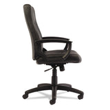 Alera Yr Series Executive High-back Swivel-tilt Bonded Leather Chair, Supports Up To 275 Lbs, Black Seat-back, Black Base