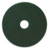 Scrubbing Pads, 20" Diameter, Green, 5-ct