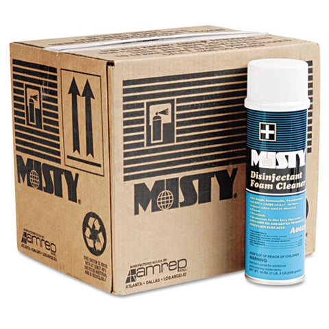 Disinfectant Foam Cleaner, Fresh Scent, 19 Oz Aerosol Spray, 12-carton