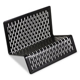Urban Collection Punched Metal Business Card Holder, Holds 50 2 X 3 1-2, Black