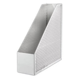 Urban Collection Punched Metal Magazine File, 3 1-2 X 10 X 11 1-2, White