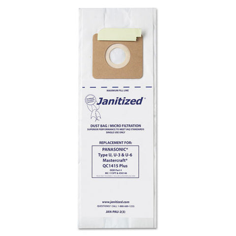 Vacuum Filter Bags Designed To Fit Panasonic Upright Type U, 36-ct