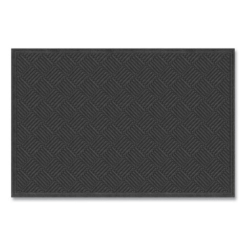 Ecomat Crosshatch Entry Mat, 48 X 27, Charcoal