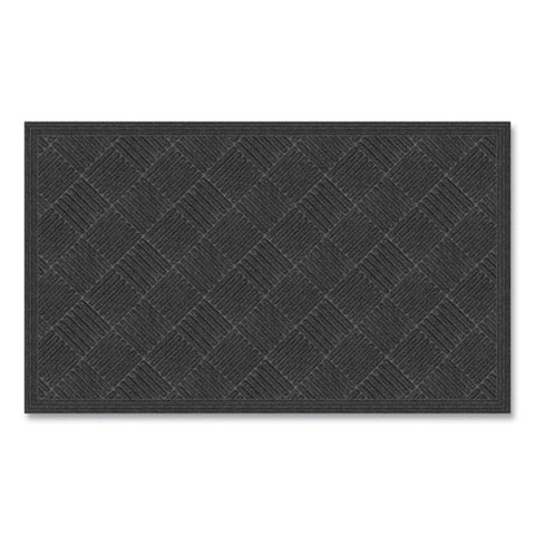 Ecomat Crosshatch Entry Mat, 36 X 60, Charcoal