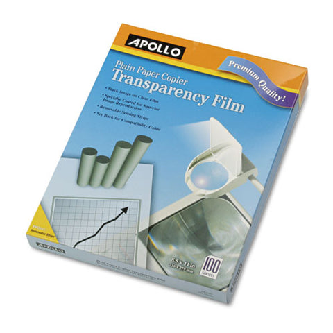 Plain Paper B-w Laser Transparency Film W-handling Strip, Letter, Clear, 100-box