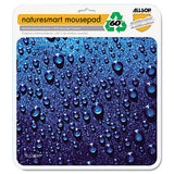 Naturesmart Mouse Pad, Raindrops Design, 8 1-2 X 8 X 1-10