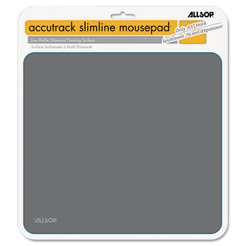 Accutrack Slimline Mouse Pad, Graphite, 8 3-4" X 8"