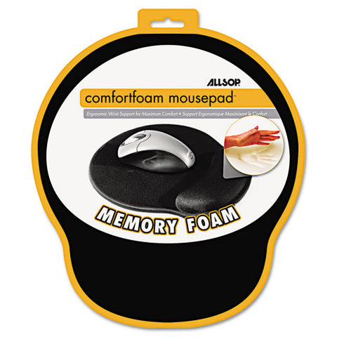 Mousepad Pro Memory Foam Mouse Pad With Wrist Rest, 9 X 10 X 1, Black