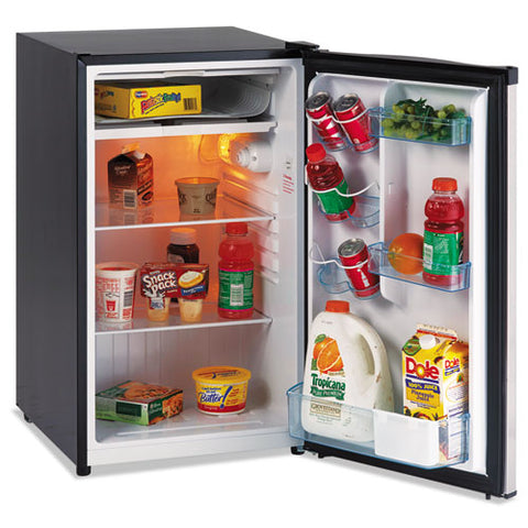 4.4 Cf Refrigerator, 19 1-2"w X 22"d X 33"h, Black-stainless Steel