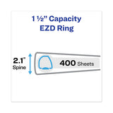 Heavy-duty View Binder With Durahinge, One Touch Ezd Rings-extra-wide Cover, 3 Ring, 1.5" Capacity, 11 X 8.5, White, (1319)