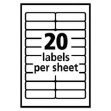 Removable Multi-use Labels, Inkjet-laser Printers, 0.5 X 1.75, White, 20-sheet, 42 Sheets-pack, (5422)