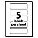 Removable Multi-use Labels, Inkjet-laser Printers, 1 X 3, White, 5-sheet, 50 Sheets-pack, (5436)