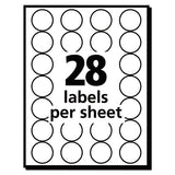 Handwrite Only Self-adhesive Removable Round Color-coding Labels, 0.75" Dia., Black, 28-sheet, 36 Sheets-pack, (5459)
