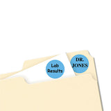 Printable Self-adhesive Removable Color-coding Labels, 0.75" Dia., Light Blue, 24-sheet, 42 Sheets-pack, (5461)