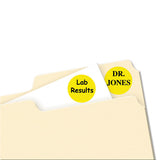 Printable Self-adhesive Removable Color-coding Labels, 0.75" Dia., Yellow, 24-sheet, 42 Sheets-pack, (5462)