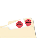 Printable Self-adhesive Removable Color-coding Labels, 0.75" Dia., Red, 24-sheet, 42 Sheets-pack, (5466)